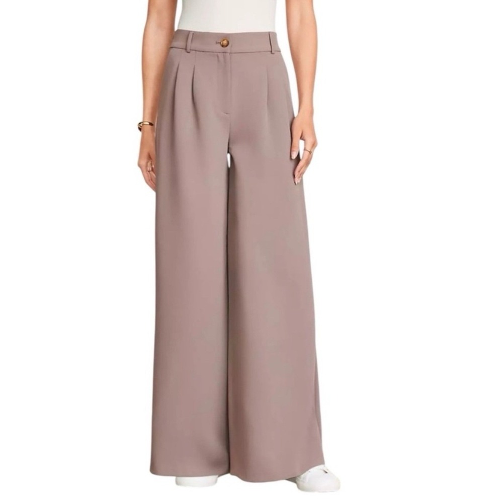 LOFT Versa Crepe Drape Palazzo Pant Size 0 New